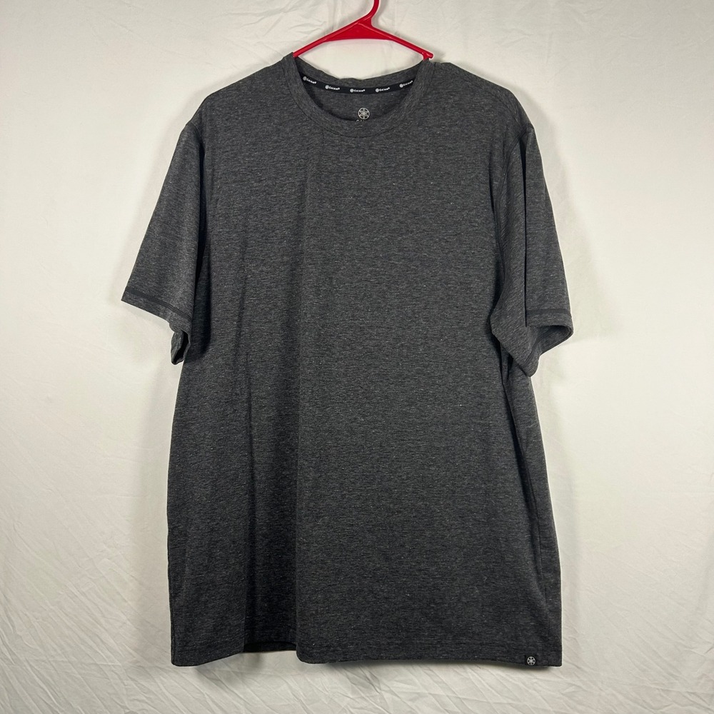 Gaiam T-Shirt Mens XL Dark Charcoal Grey Heathered Activewear Yoga Tee